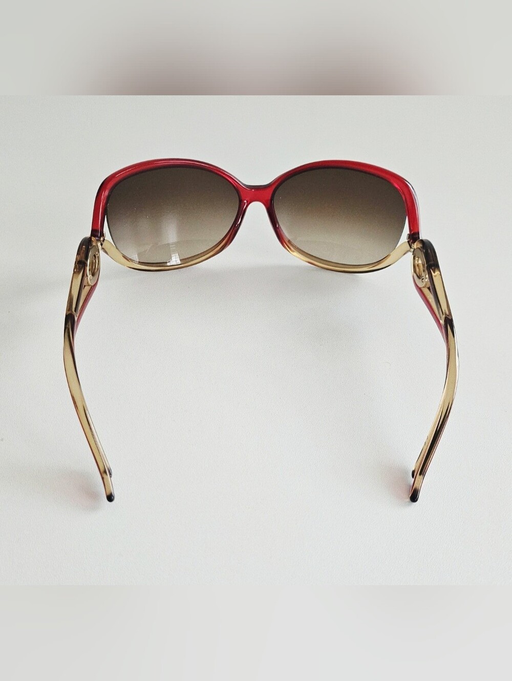 Dior Burgundy & Brown Two-tone Sunglasses - Picture 10 of 15